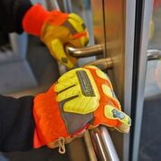 Ironclad Command Cold Weather Insulated Leather Cut Resistant Gloves; Hi-Viz