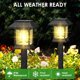 thumbnail image 2 of Solar Outdoor Lights, 12 Pack Solar Pathway Lights Waterproof, Landscape Lighting for Path Walkway Lawn Garden Yard Outside Décor, Black, 2 of 4