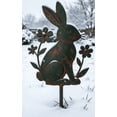 thumbnail image 5 of Bird And Wildflower Metal Garden Stake, 17.78X5Inch, Weather Resistant Metal Stakes, For Garden, Featuring Rabbit And Flower Designs, For Patios, 5 of 9
