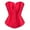Red, variant on Women's Satin Corsets Top Plus Size Gothic Overbust Corset Lace up Vintage Bustier Corset Red Size 2XL