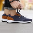 thumbnail image 5 of RotHome Men's Blue Dress Sneakers Comfortable Formal Shoes Breathable Lightweight Casual Loafers Style Slip-On with Padded Collar for Business Work Office, 5 of 8