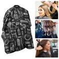 thumbnail image 5 of Unique Bargains 1 Set Fashion Hair Cutting Cape with Brush 55.12"x46.06" Gray Black, 5 of 6