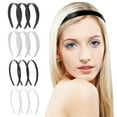 thumbnail image 4 of 40 Pcs Wide Black No Teeth Plain Headbands, Plastic Headbands, White Craft Plastic Skinny Headbands, Plastic Hard Thin Headband, DIY Hair Bands Headbands For Girls Women(1 Inch+1cm), 4 of 7