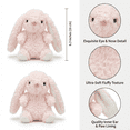 thumbnail image 2 of 6.3" Petal Pink Mini Floppy Eared Easter Bunny Plush Toys - Small Bunny Stuffed Animals - Soft Blush Rose Plushies for Easter Basket Stuffers - Valentine Gifts & Baby First Easter, 2 of 5