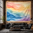 thumbnail image 4 of Layered Mountains under a Pale Sun, Dreamy Watercolor for Nature Lovers, Mountain Wall Art, Housewarming Gift, Tapestry Wall Hanging for Bedroom and Living Room, 4 of 4