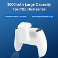 thumbnail image 2 of 2X 3000mAh PS5 Controller External Battery Pack, PS5 Replacement Battery Extender for Sony PlayStation 5 DualSense LIP1708 CFI-ZCT1W Controller with USB-C Charging Cable, 2 of 7
