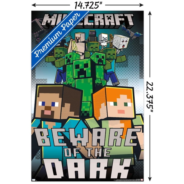 Minecraft - Beware Of The Dark Wall Poster, 14.725