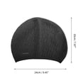 thumbnail image 4 of Unique Bargains 1 Pc Silicone Waterproof Water Drops Embossed Swim Cap Black, 4 of 5
