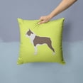 thumbnail image 2 of Carolines Treasures BB3844PW1414 Boston Terrier Checkerboard Green Fabric Decorative Pillow, 2 of 4