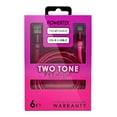 thumbnail image 3 of Liquipel Powertek Neon Two-Tone 6' USB-A to USB-C Cable, Purple and Pink, 3 of 7