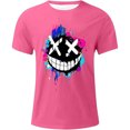 thumbnail image 3 of XIAONU XX Smiley Graphic Tees For Men Short Sleeve Crew Neck Pullover Splatter Shirts Breathable Casual Tops For Daily Wear, 3 of 4