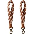 thumbnail image 1 of 2 pieces (Brown) keychain bracelet lanyard women short lanyard boho lanyard, 1 of 4