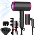 thumbnail image 1 of Secador de Pelo Ionico,Lostrain Secadora Para Cabello Plegable 1800W 3 Temperaturas 1.8M Cable,Secadora con Difusor y Concentrador 20 Millones De Iones Negativos Para Viaje Sal&oacute;n, 1 of 7