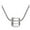 Crystal Clear, variant on 14K White Gold Plated Baguette IOBI Crystals Necklace For Woman in Four Colors
