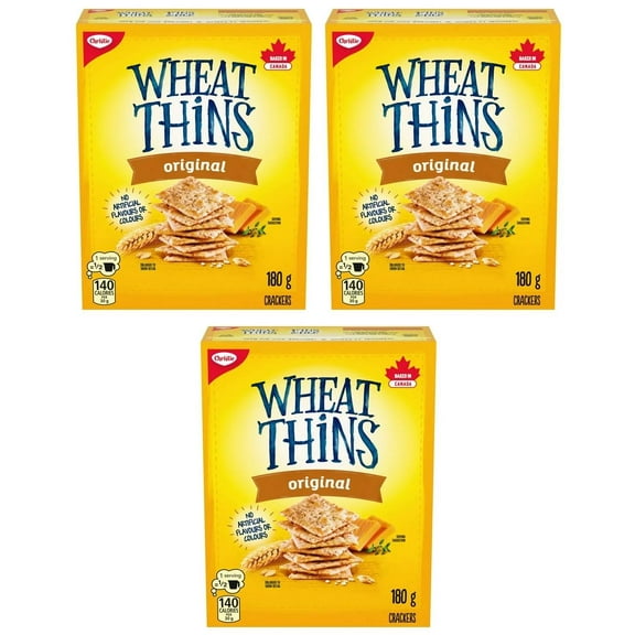 Wheat Thins Original Crackers, 180g (3 Pack)