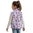 thumbnail image 2 of Xixirimido Purple Bee Christmas Poinsettia Gifts Pattern Girls Boys Zippered Vest Warm Soft Fleece Vest for Kids Sleeveless Stand Collar Jacket with Pockets Fall Winter Outerwear for 4T, 2 of 6