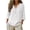 White #1, variant on Linen Tops for Women Summer Plus Size Gauze Shirts 3/4 Sleeve V Neck Button Blouses Dressy Casual Tunic Loose Clothes Ginger M