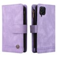 thumbnail image 2 of Feishell for Samsung Galaxy A12 6.5 inch Zipper Wallet Case with Wrist Strap & Shoulder Strap,Premium PU Leather Magnetic Clasp Flip Holder Card Slots Crossbody Phone Case for Women Men,Purple, 2 of 18