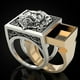 thumbnail image 4 of Anillos combinados hombre Strade Fareast Limited 5 piezas plateado dorado, 4 of 7