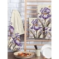 thumbnail image 2 of Purple Iris Kitchen Dish Towels for Drying Dishes Set of 3, Spring Vintage Butterfly Leaves Flowers Beige Waffle Weave Microfiber Hand Tea Bathroom Towels Quick Dry & Absorbent Towel 15.7x23.6, 2 of 7