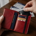 thumbnail image 5 of Shiny Leather Passport Holder for Travel, Pink Us Passport Cover with Metal Great Seal Emblem, Waterproof Leather Passport Sleeve, Rfid Blocking Travel Documents Organizer, Soft, 5 of 7