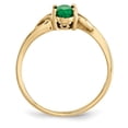 thumbnail image 2 of Primal Gold 10 Karat Yellow Gold Genuine Emerald Birthstone Ring, 2 of 7