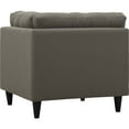 thumbnail image 3 of Modway Empress Upholstered Fabric Corner Sofa in Granite, 3 of 3