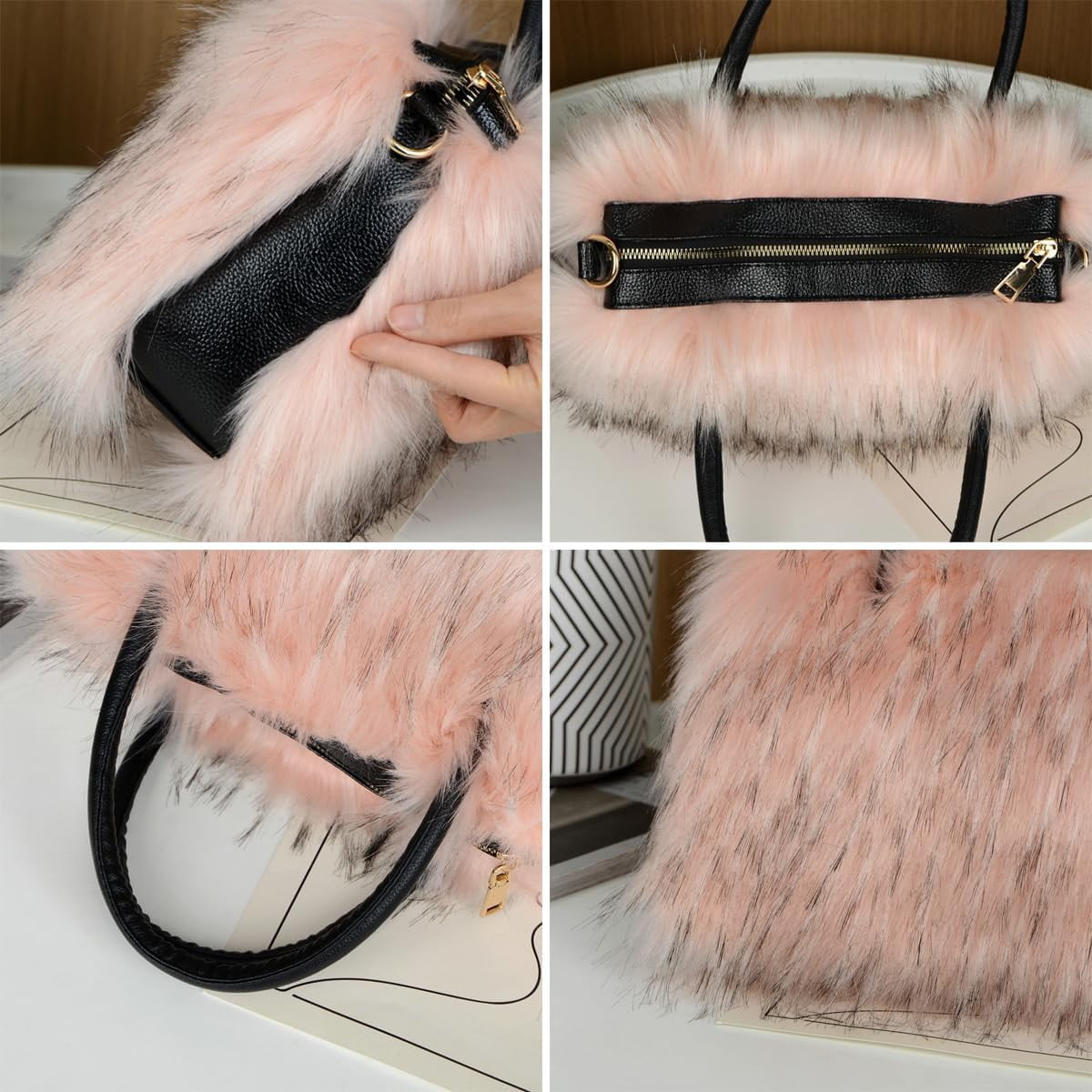 【jentlouis】fur shoulder bag Faux fur shoulder bag – Jent Louis