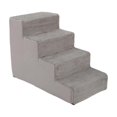 thumbnail image 1 of Milaget 4 Tiers Dog Ramps Steps High Density Sponge for Dogs Injured Older Dogs Sofa gray, 1 of 9