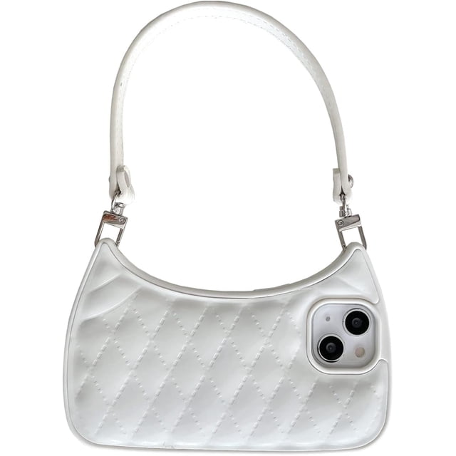 Funda compatible con iPhone 12/12 Pro, bonita funda 3D con correa para la mano, diseño único y divertido de rombos de silicona TPU, a prueba de golpes, para mujeres y niñas, para iPhone 12/12 Pro.