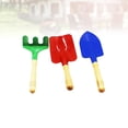 thumbnail image 4 of KAKOWELY 3pcs Mini Candy Color Garden Tool Iron Shovel Trowel Rake with Wooden Handle for Kids Child Girl (Random Color),9.06"X1.18"X2.36", 4 of 4