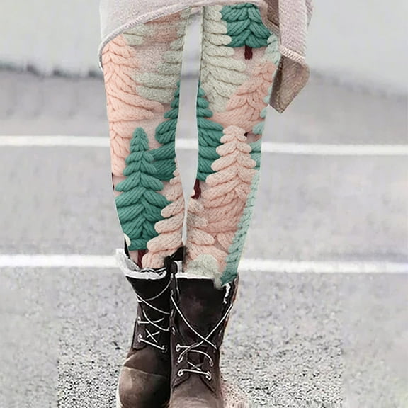 Herrnalise Womens fashion Fashion Casual Christmas Printed Tight Leggings High Waist Pants Christmas Gifts For Women