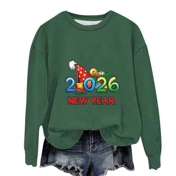 Lorytime Christmas Kids Sweatshirt for Winter Boy Girl Shirt Crew Neck Long Sleeve Tops Drop Shoulder Cute Pullover Green