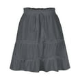 thumbnail image 5 of Gray Teen Girls Beach Casual Skirt for Women Spandex Mini Petite Loose Fit Hawaiian Tropical Basic Skirts 2025 Clothing Fashion Country Concert L, 5 of 7