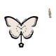thumbnail image 1 of Reloj de pared con estatua de resina acrílica, diseño único de mariposa, flor y paz, artesanía minimalista moderna, adecuado para sala de estar., 1 of 8