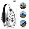 thumbnail image 5 of Sling Backpack,Black Halloween Bats Crossbody Bag with Water Bottle Holder,Waterproof Sling Bag for Men/Women with Chest Phone Holder for Hiking,Travel, 5 of 6
