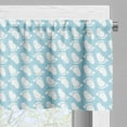 thumbnail image 3 of Ambesonne Cartoon Valance Pack of 2, Composition of Footprints, 42"X18", Pale Blue White, 3 of 5