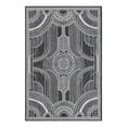 thumbnail image 2 of Unique Loom Outdoor Traditional Collection Area Rug - Deco (4' 1" x 6' 1" Rectangle Black and White), 2 of 6