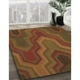 thumbnail image 2 of Ahgly Company Indoor Round Patterned Saffron Red Area Rugs, 4' Round, 2 of 6