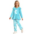thumbnail image 3 of Kogui Girls Long Sleeve Blouse and Pants Set Floral 2pc Outfit Clothes for Teen Girls Fall Winter 3T 4T, 3 of 6