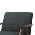 thumbnail image 2 of 32 Inch Fabric Upholstered Accent Armchair, Curved Armrests, Dark Gray - Saltoro Sherpi, 2 of 5