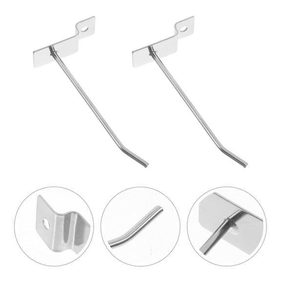 Homoyoyo Easy to Use Slatwall Hooks Silver for Retail and Home 20Pcs