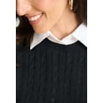 thumbnail image 2 of Jessica London Women's Plus Size Cable Crewneck Sweater, 2 of 6