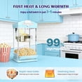 thumbnail image 5 of Chicdaze 8 oz Popcorn Machine, Tabletop Popcorn Maker, Countertop Pop Corn Machine Makes Up to 32 Cups, Movie Theater Popcorn Popper Machine with Stainless-Steel Kettle for Home Family, 300 W, Cyan, 5 of 9