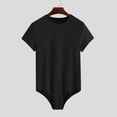 thumbnail image 3 of INCERUN Men's Short Sleeve Leotard Bodysuits Romper Brief Tops, 3 of 7
