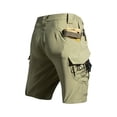 thumbnail image 4 of Men's Quick-drying Cargo Shorts with Multiple Pockets and Adjustable Waistband Featuring Tactical Design for Hiking Trails Outdoor Adventures Game Days Khaki M, 4 of 7
