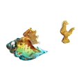 thumbnail image 1 of figura de caracola,Figura de caracola de vidrio soplado a mano,adorno marino,Escultura de pollo,Escultura de pollo,decoración del hogar,figura de gallo,Figura decorativa de gallo,estatua de, 1 of 8