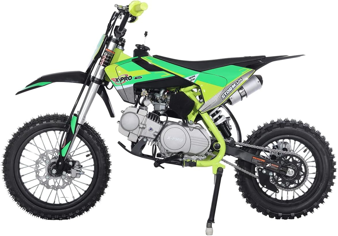 X-Pro Storm Gasoline 125cc 4-Stroke Dirt Bike - Green