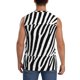 thumbnail image 4 of Fotbe Zebra Men's Camiseta sin Mangas Estampada para Hombres, Playera Casual para Gimnasio, Entrenamiento, Playa-X-Large, 4 of 7