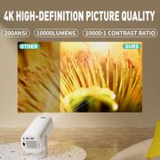 Mini Projector 1080P Support 4K ,game projector with controllers,retro game console -projector Game With 2 Wireless Controllers,projector game Support Over 36,000 Games